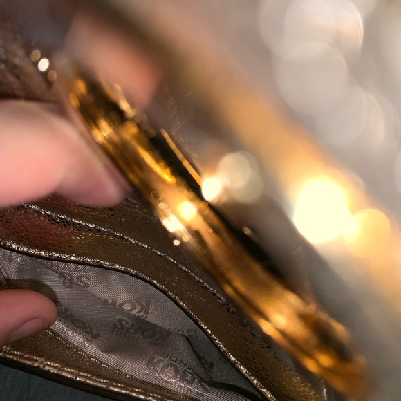 Michael Kors Gold Leather Purse - Picture 3 of 7